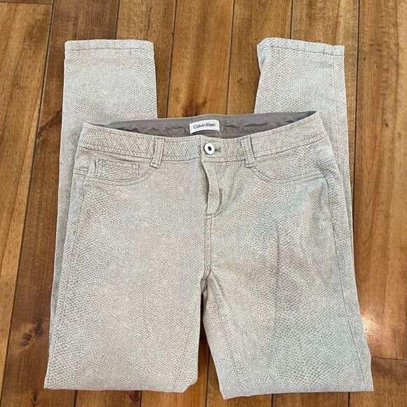 Calvin Klein Snake skin print denim jeans - Picture 3 of 9